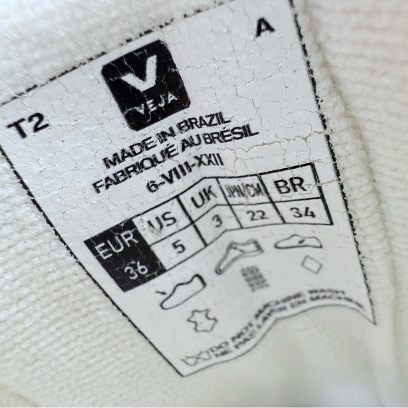 Veja Campo Marsala Women’s Lace Up Logo Sneaker White- Size US 5 - Picture 13 of 17